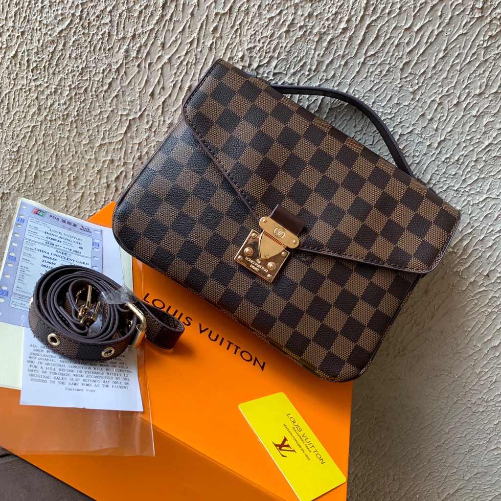 (UPGRADE VIP PLATINUM) LUXY LX2070 TAS SELEMPANG POCHETTE METIS MONOGRAM REVERSE SELEMPANG FREE BOX MAGNET FULLSET KUALITAS VIP PLATINUM