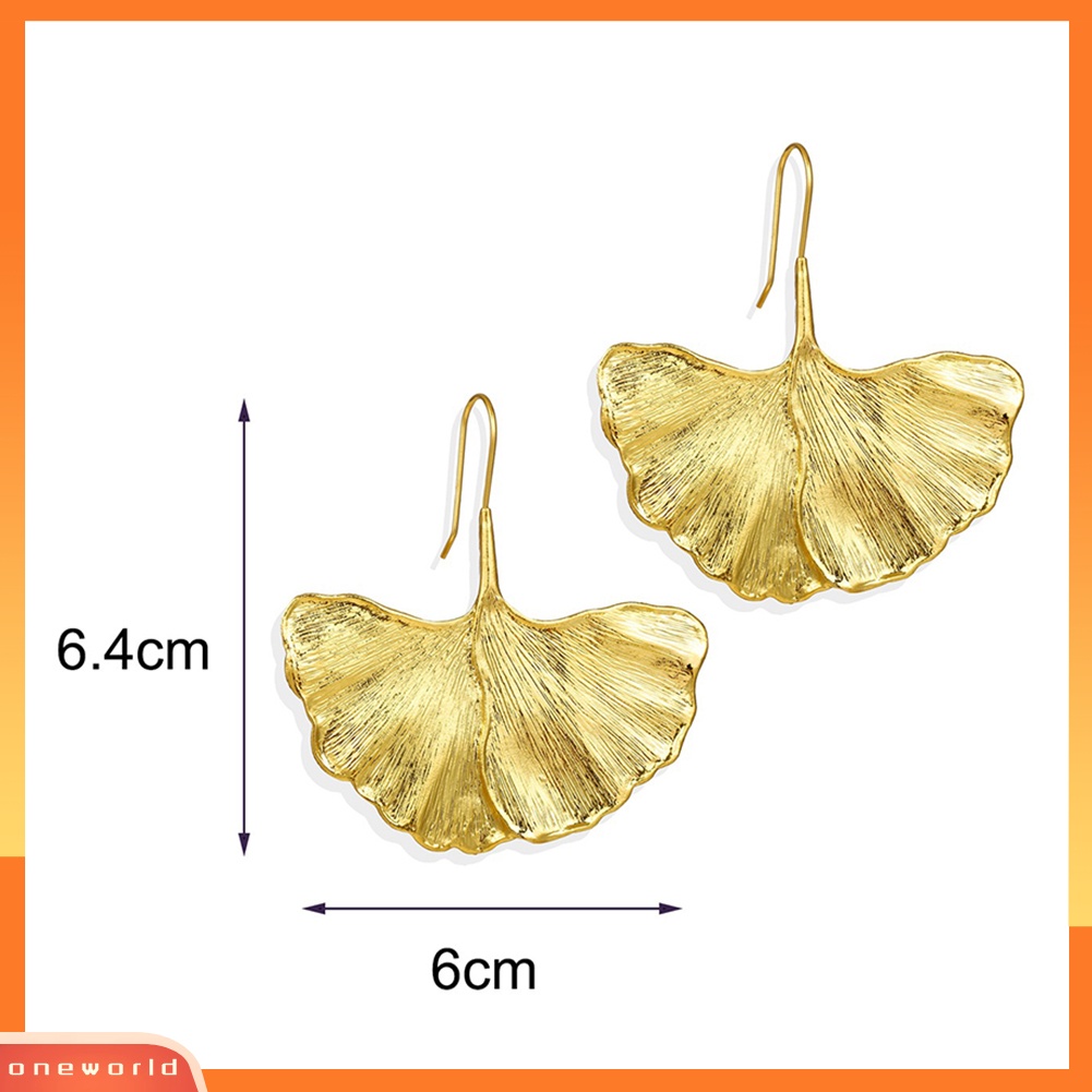 [WONE] Fashion Wanita Ginkgo Daun Tanaman Menjuntai Drop Hook Anting Pesta Perhiasan Hadiah