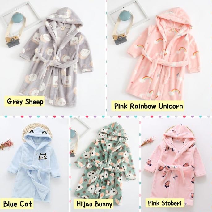 Kimono Handuk Anak Jubah Handuk Anak Perempuan Laki Laki Baju Handuk