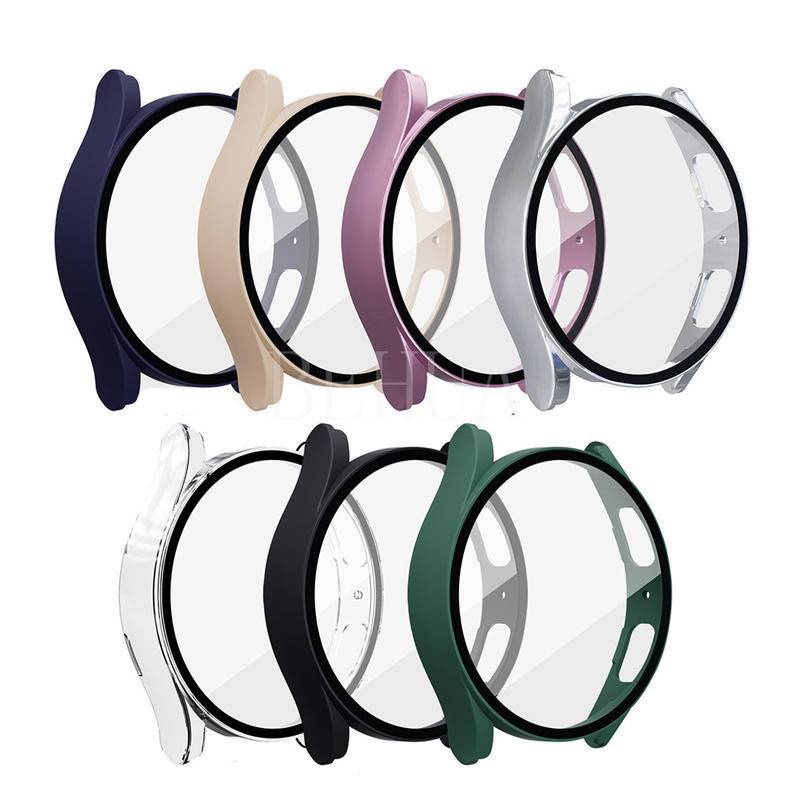 Case Pelindung Layar Bahan Kaca PC Bening Ukuran 44mm 40mm Untuk Samsung Galaxy watch 5