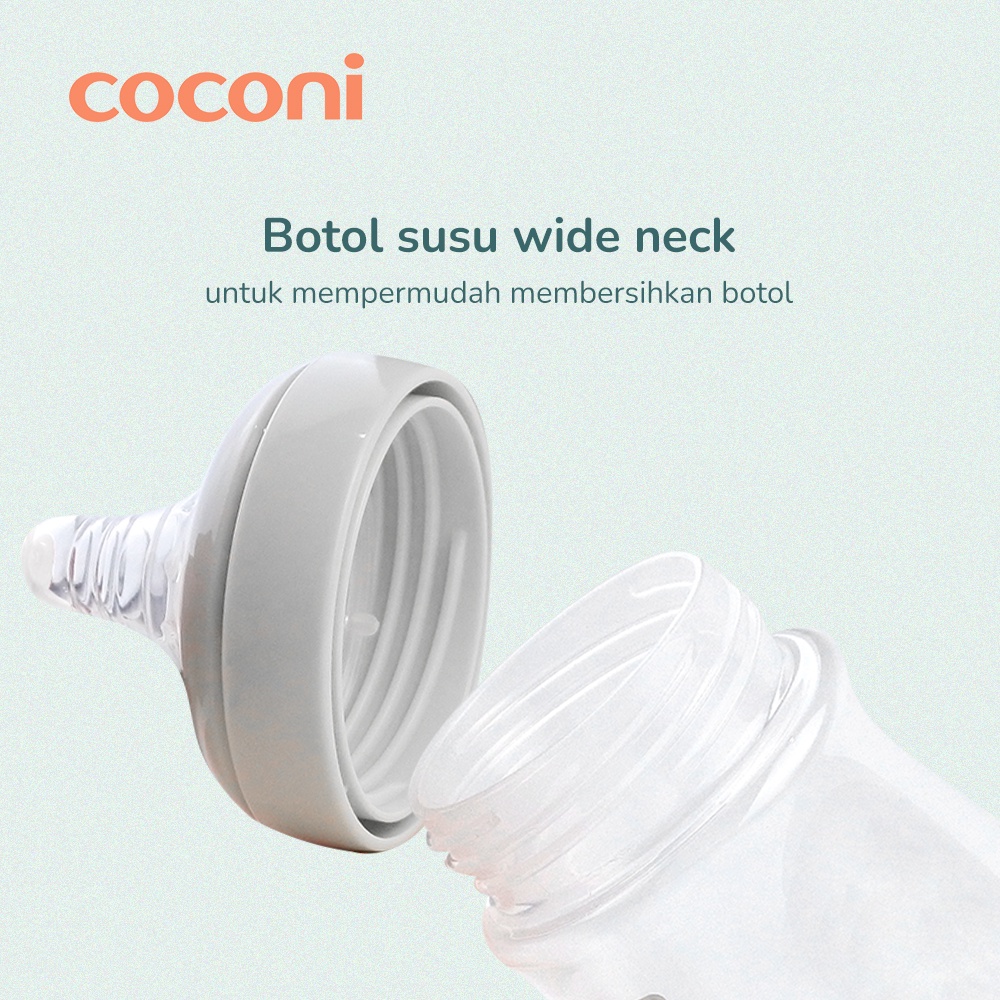 Coconi Wide-neck Baby Bottle 150ml/270ml / Botol Susu Dot Bayi