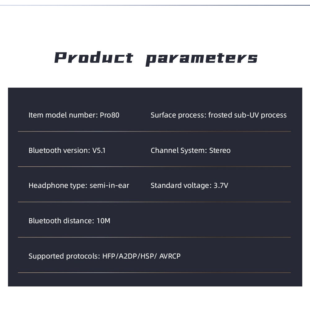 Pro 80 TWS Headset Bluetooth 5.1 Wireless Earphone Waterproof  Gaming  Handset Sound Bluetooth Dengan LED For Untuk Ponsel Cerdas Xiaomi Samsung Huaweiweli