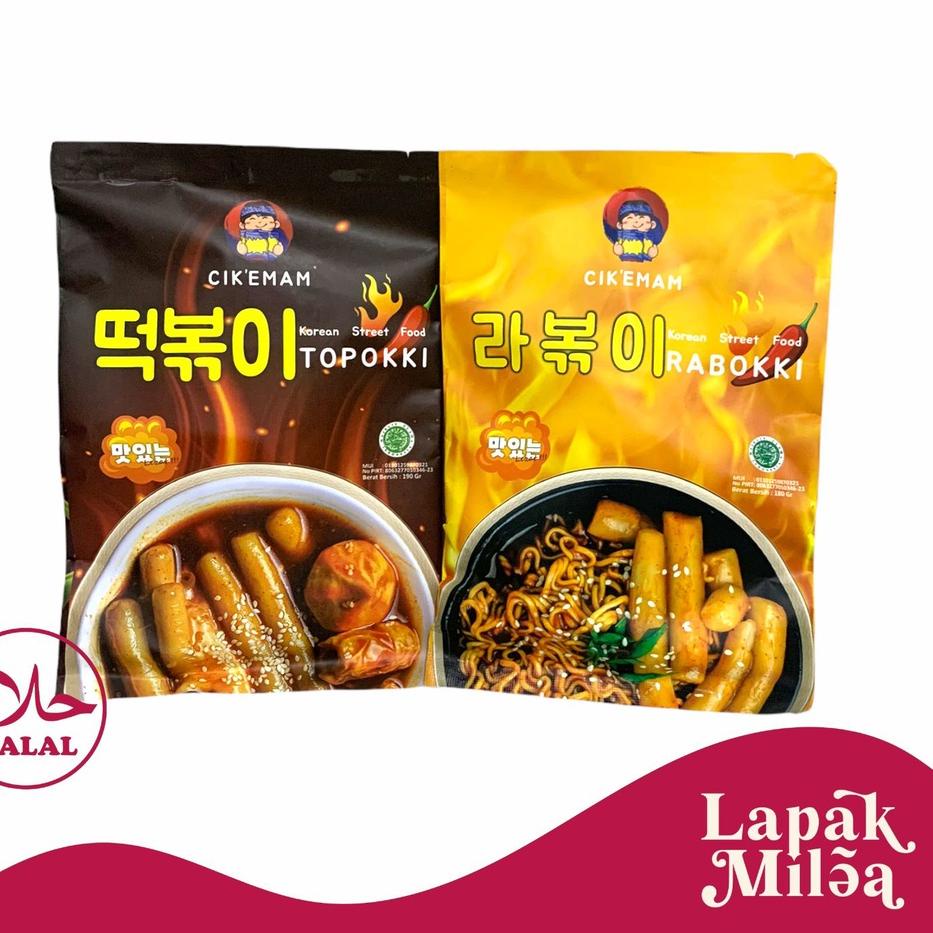 

CIK EMAM - Rabokki Topokki Baso Aci Original Pedas Gurih Instant Korean Food Makanan Korea Odeng Kimchi Tteok Ramen