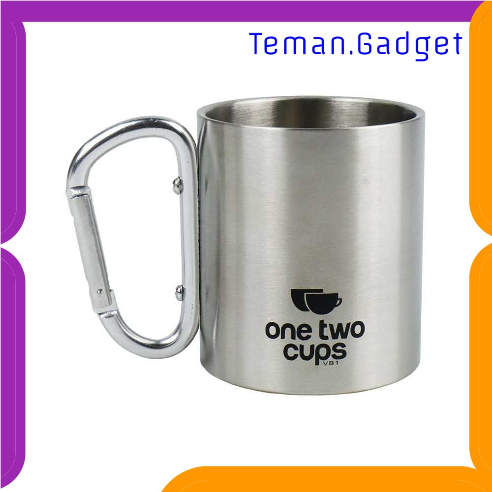 TG - DPR One Two Cups Gelas Cangkir Carabiner Stainless Steel 180ml - VB1