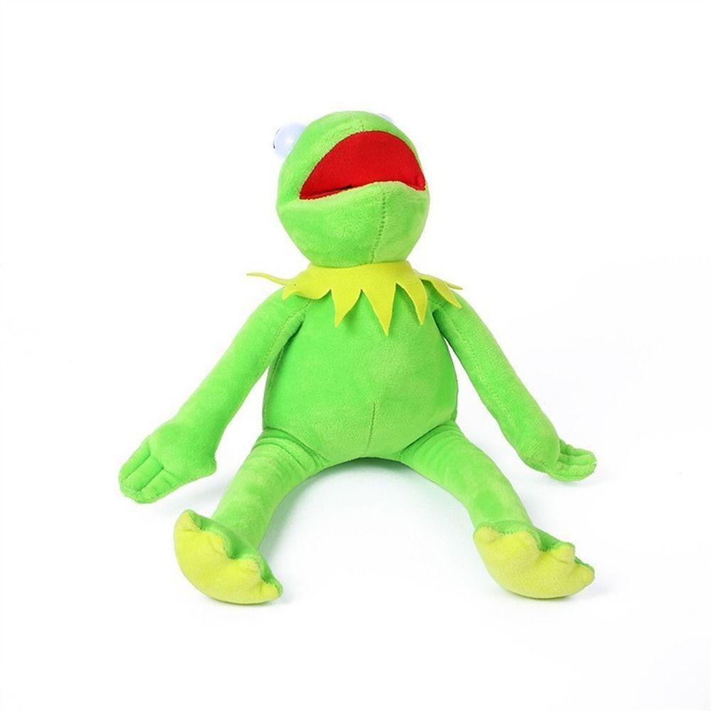 Lanfy Plush Kermit Kodok Ulang Tahun Anak Hadiah Muppet Show 38cm Stuffed Animal Kodok Hijau Boneka Mewah