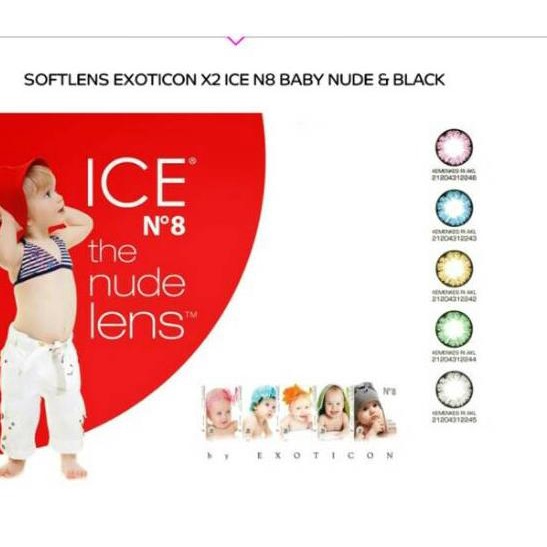 Kekinian Softlens x2 exoticon ice n8 bisa minus