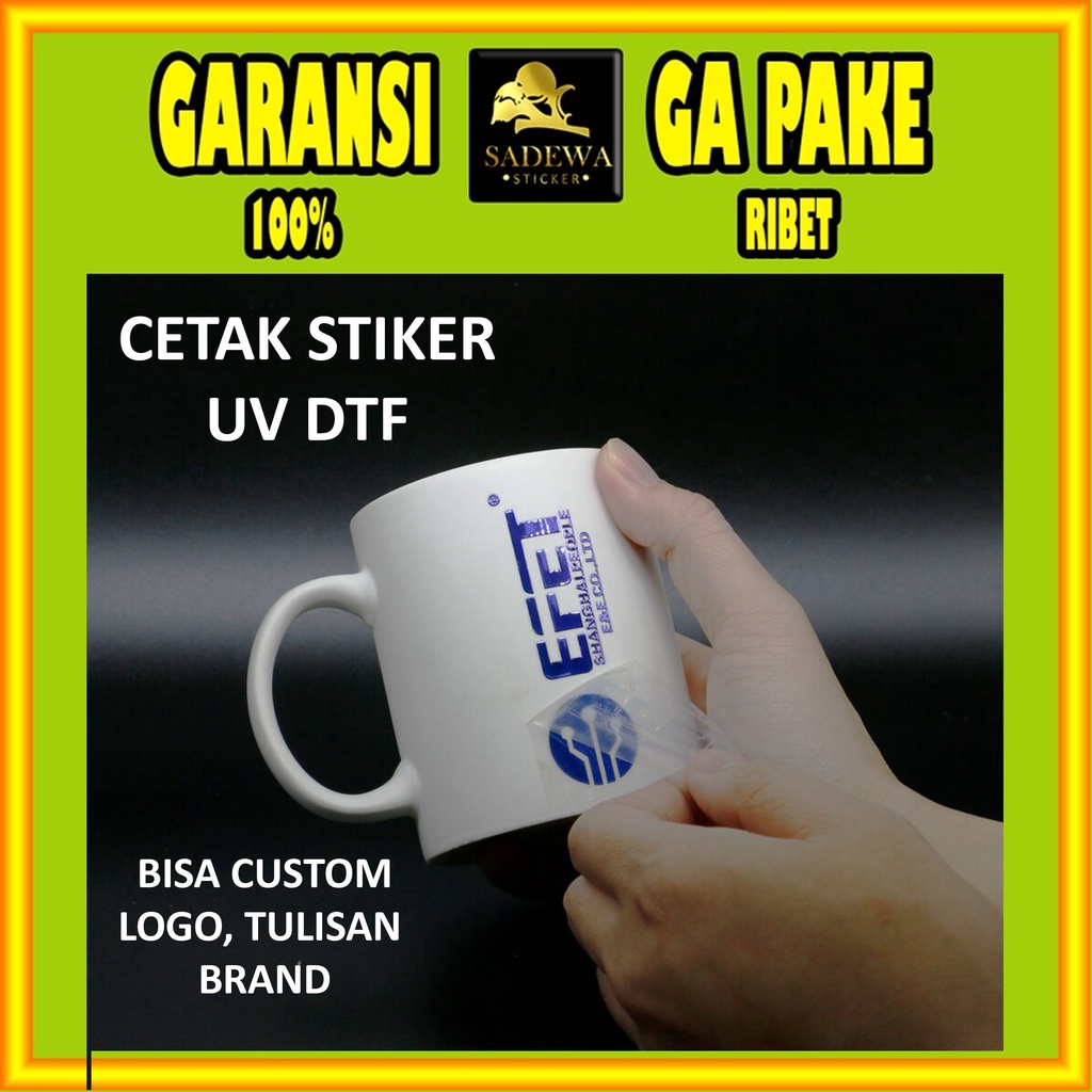 

Sticker UV DTF Stiker Custom Cetak Logo Stiker Ukuran A3 dan A4