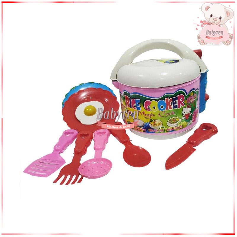 Babyren Maenan Masak Masakan Magic Com Mini - Mainan Rice Cooker Rice Cook Mejikom Kecil Untuk Anak 