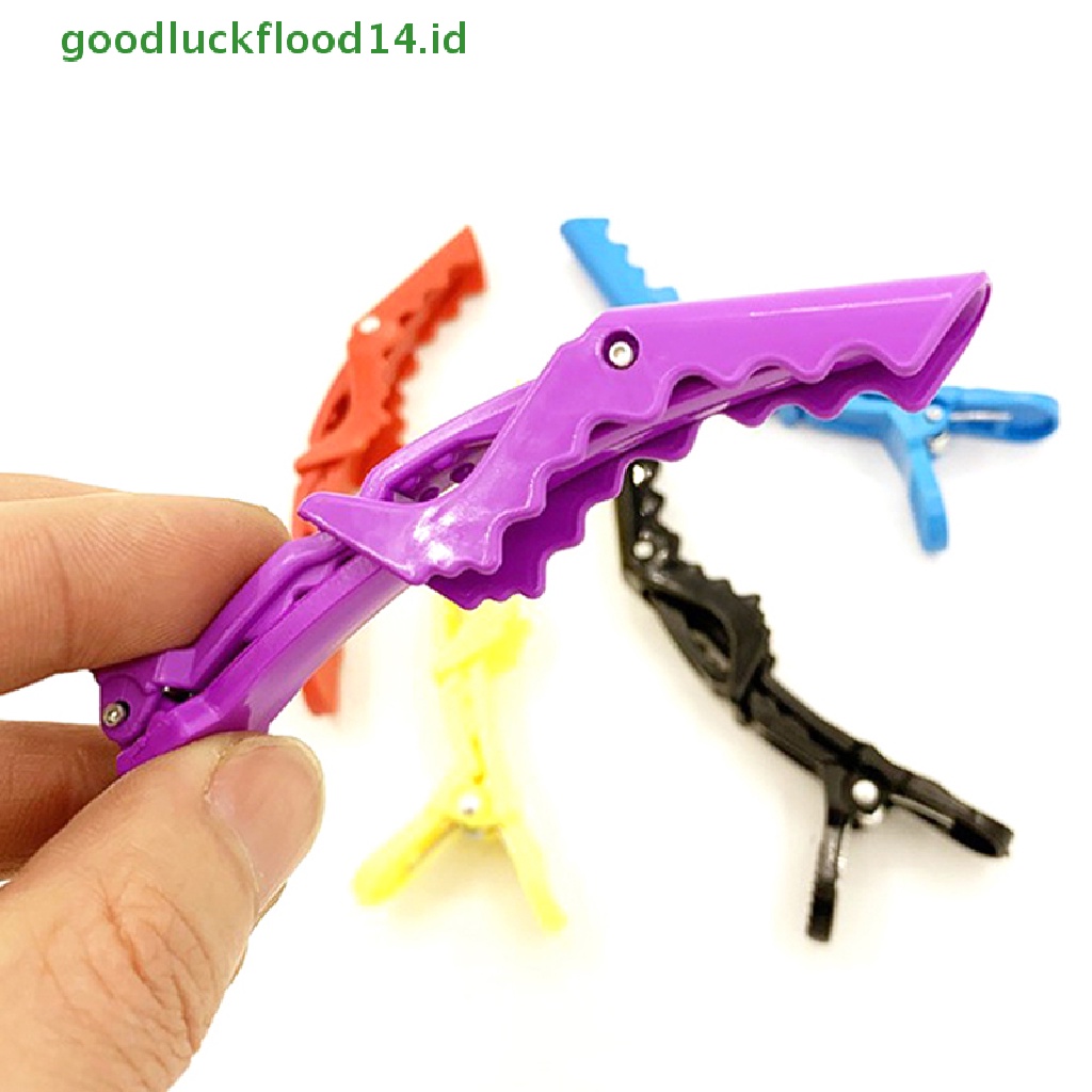 [GOOGFOUR] 5pcs Hairdressing Salon Matte Sectioning Clamp Hair Clip Jepitan Rambut Grip Cakar [Atas]