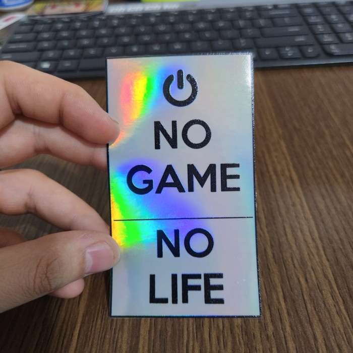 

Sticker Hologram Anime Besar - PSH1195 - Logo - No Game No Life