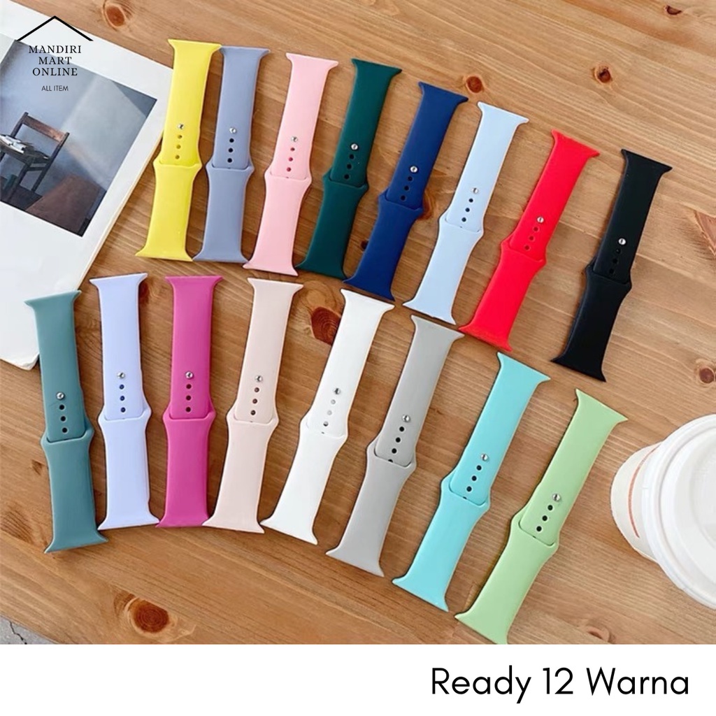[DGS] Strap Apple Watch Smart Watch Tali Jam Pintar Sport Band Silicone Rubber 38mm 40mm 42mm 44mm 45mm SERIES 1 2 3 4 5 6 7 8