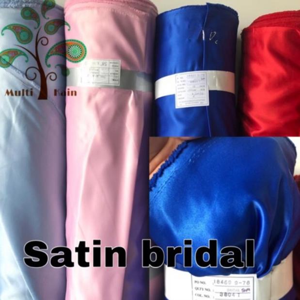 ㄳF Bahan multi Kain Satin Saten Pengantin Bridal deutchess Meteran / Grosir Premium Quality HARGA TE