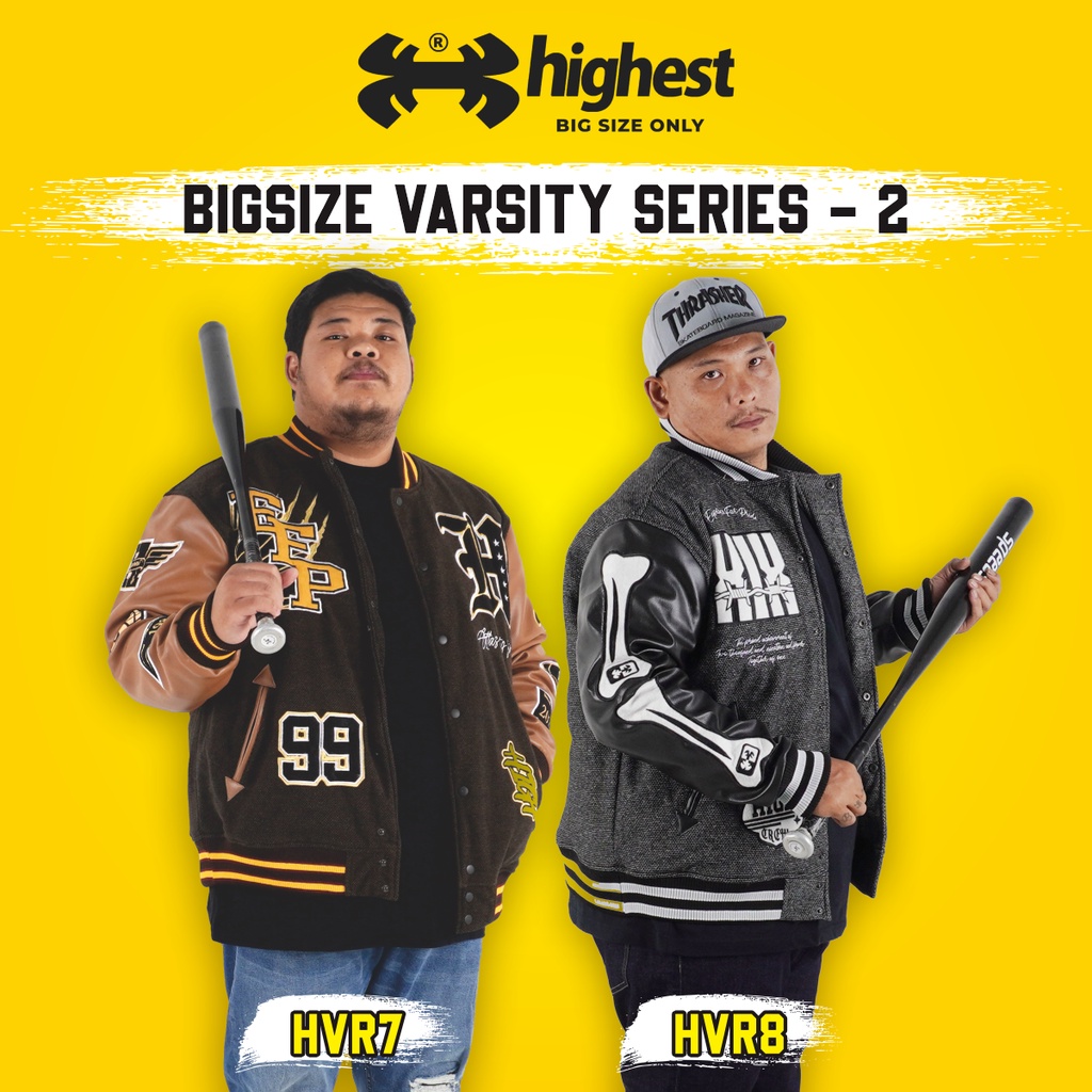 Jaket Varsity Full Bordir Big Size Jumbo Pria Highest – HVR 2 - HVR8