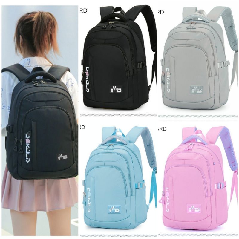 New Arrival Tas ransel anak sekolah perempuan sd smp sma punggung gandong backpack kasual sekolah kuliah kerja kantor jalan cowok dewasa remaja