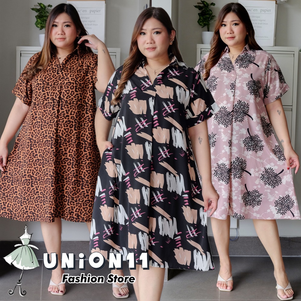 UNION11 - DRESS JUMBO WANITA LD 126 / BAJU JUMBO WANITA / BAJU KERJA WANITA BIGSIZE / DRESS JUMBO WANITA / DRESS JUMBO XXXL WANITA VINCI