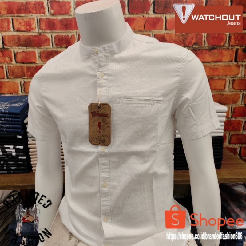 WATCHOUT /// KEMEJA KOKO LENGAN PENDEK JS80080002 WHITE