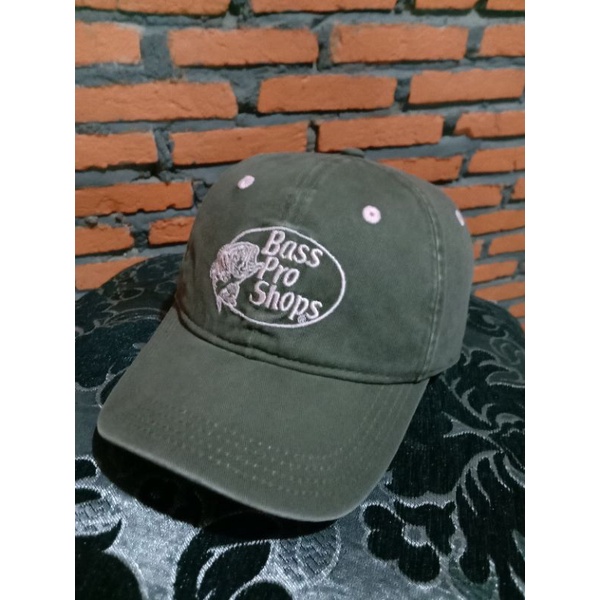 Topi Bass Pro shops Second Original cap Model Baseball Topi Mancing Memancing Pancing Warna hijau ar