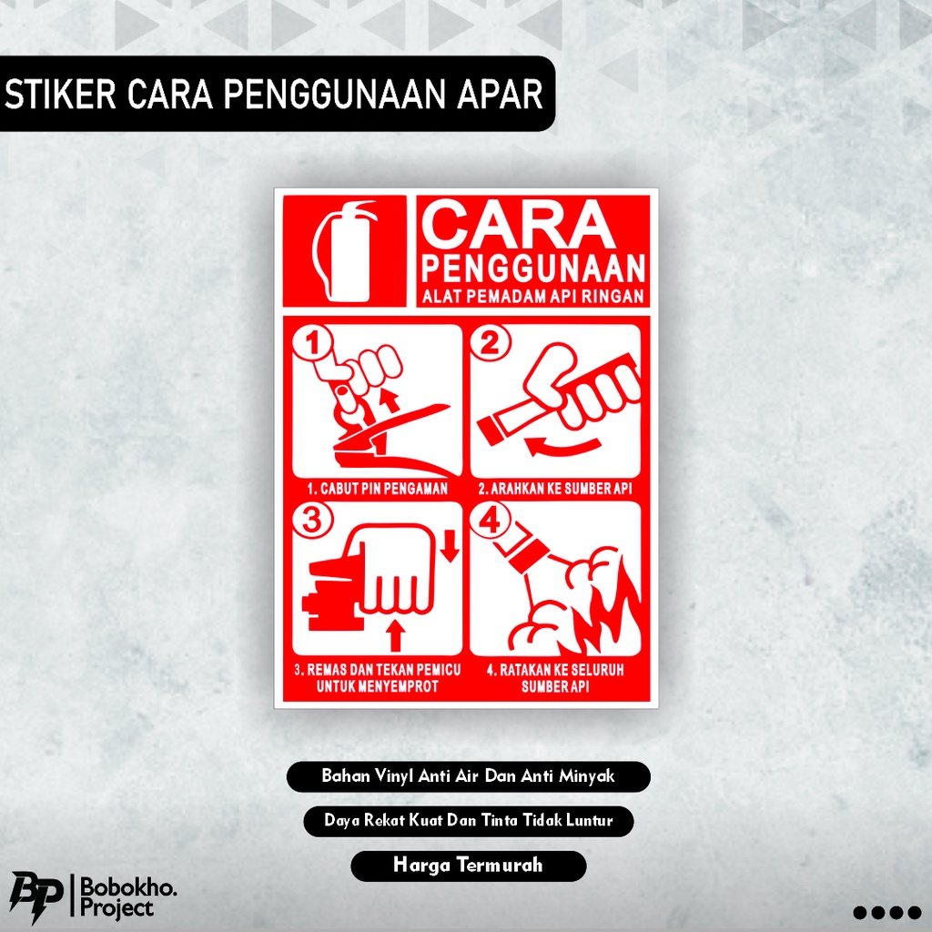 Jual Sign Stiker Cara Menggunakan Apar Stiker Cara Penggunaan Apar Stiker Apar Stiker Alat