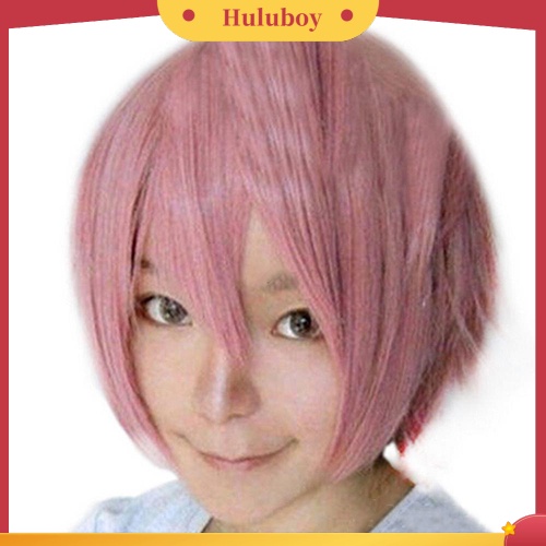 Rambut Palsu Pria Model Pendek Lurus Untuk Pesta Kostum Cosplay