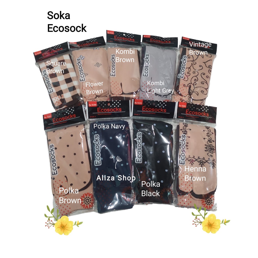 Soka EcoSock  - Kaos Kaki Motif dan Polos Grade A dan B