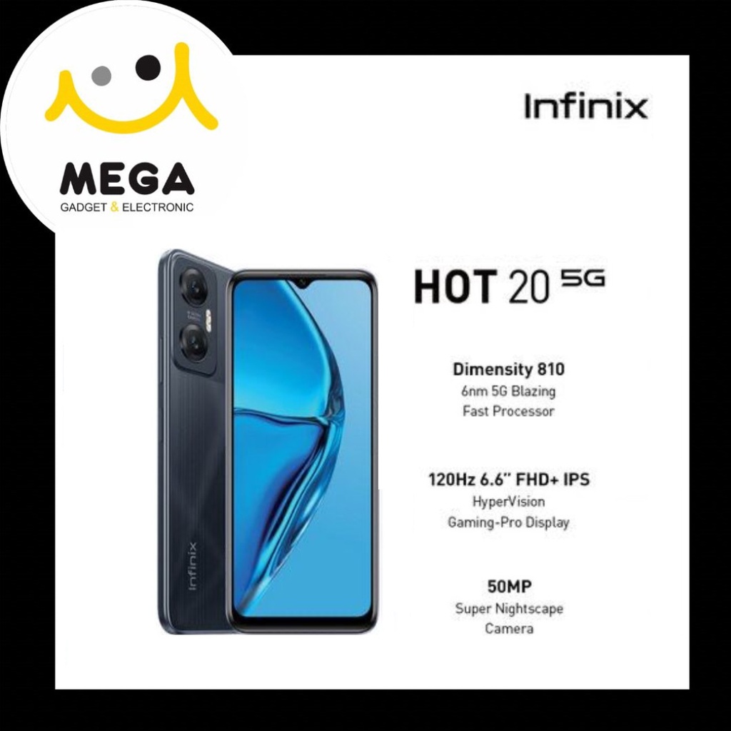 Infinix hot 20 5G 4GB + 128GB Garansi Resmi Infinix Indonesia