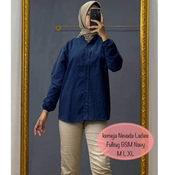 ➴ Kemeja Nevada Wanita Kemeja Polos Wanita Kemeja Kerja Wanita Kemeja Wanita Casual ヂ