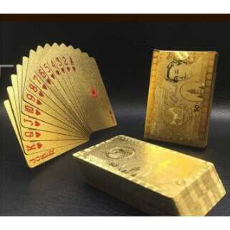 Jialong Kartu Remi Poker Gold Foil - G-2101 Mainan Magic Sulap Card