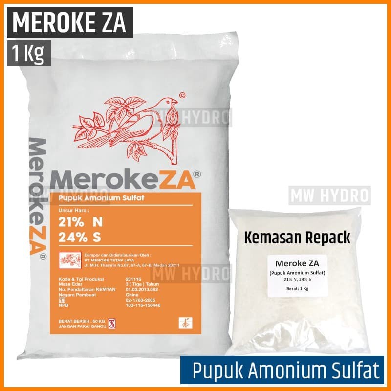 Meroke ZA 1 kg - Pupuk Amonium Sulfat Field Grade