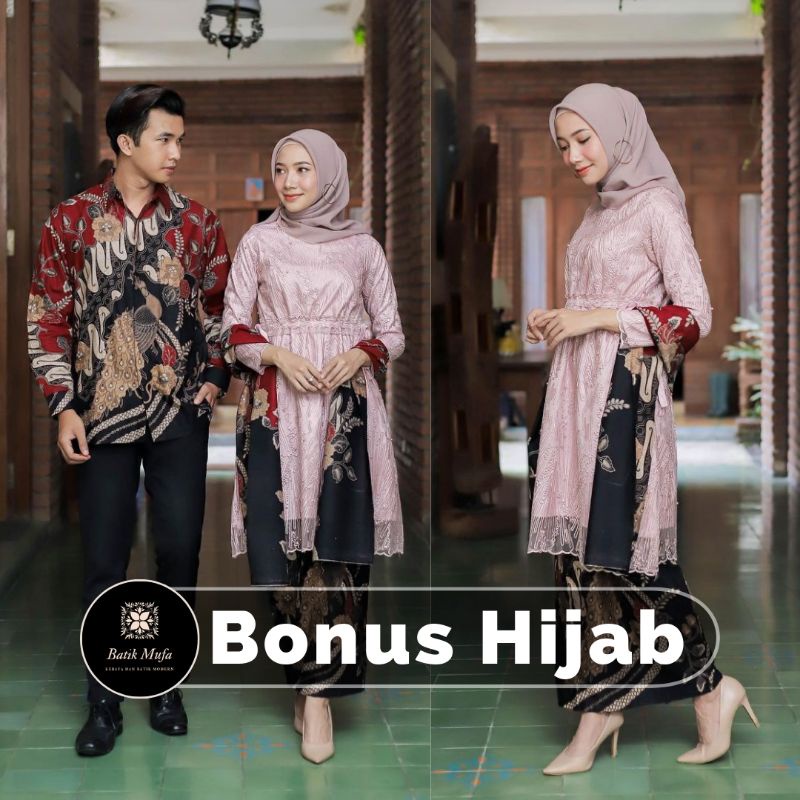 kebaya batik couple MECA Tunik Dusty | kebaya lamaran