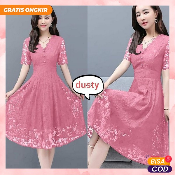 Drees Branded Murah Mini Drwss Natal Deess Korean Style Dres Cewek Casual Gaun Ultah Pakean Sress Ce
