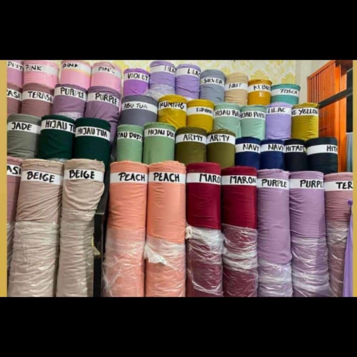 Kain Kain Katun Rayon Twill Polos