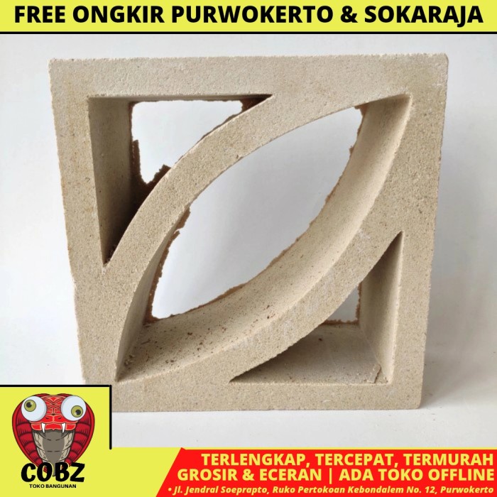 20 CM X 20 CM / NM 11 ROOSTER JALUSI LUBANG ANGIN BETON MOTIF PUTIH