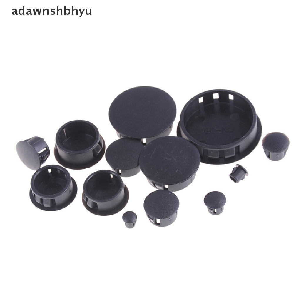 Adawnshbhyu 4Pcs/lot Colokan Lubang Tabung Bulat Plastik Hitam Pipe End Cap Cover ID