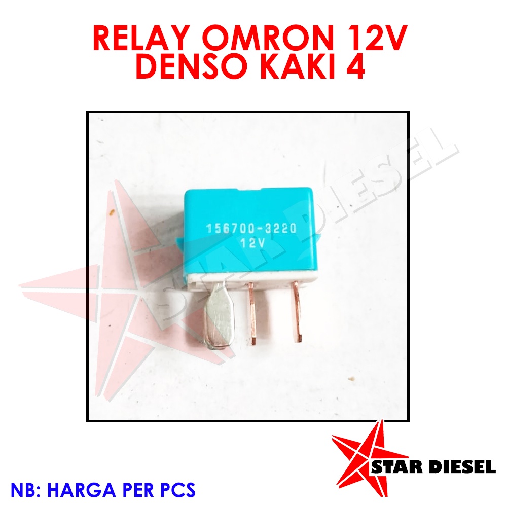 RELAY OMRON 12V DENSO KAKI 4 RELAY BIRU OMRON DENSO 12V K4