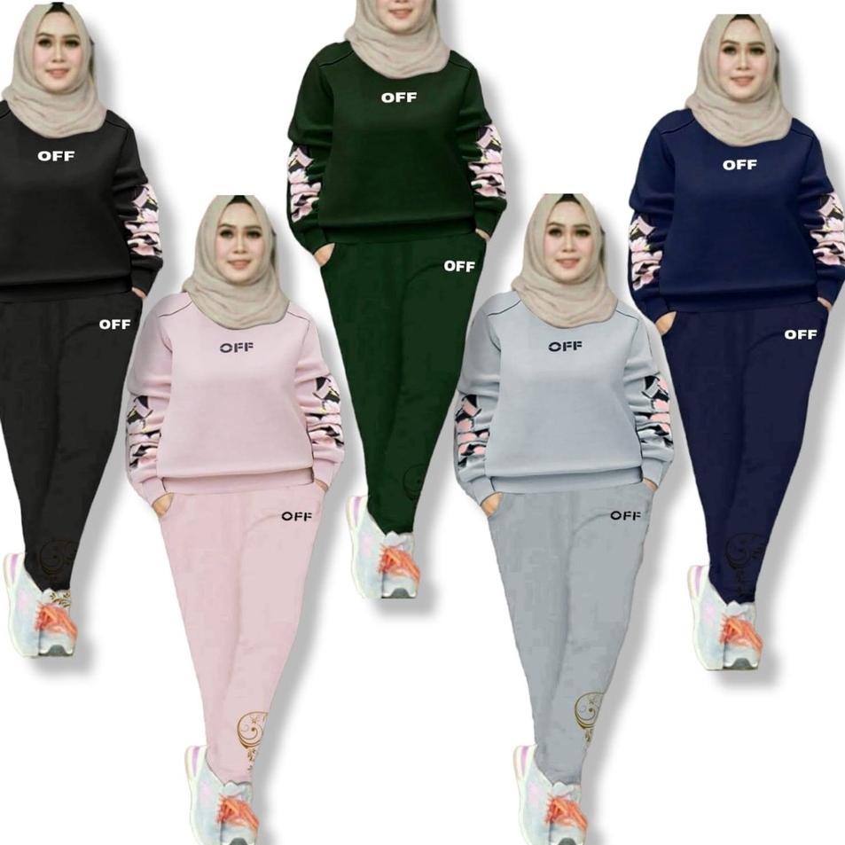 Hot Limited AR 18 - SET JUMBO OFF L - XL - XXL - XXXL STELAN ATASAN DAN TRAINING BAJU OLAHRAGA BAJU TIDUR BAHAN BABYTERY