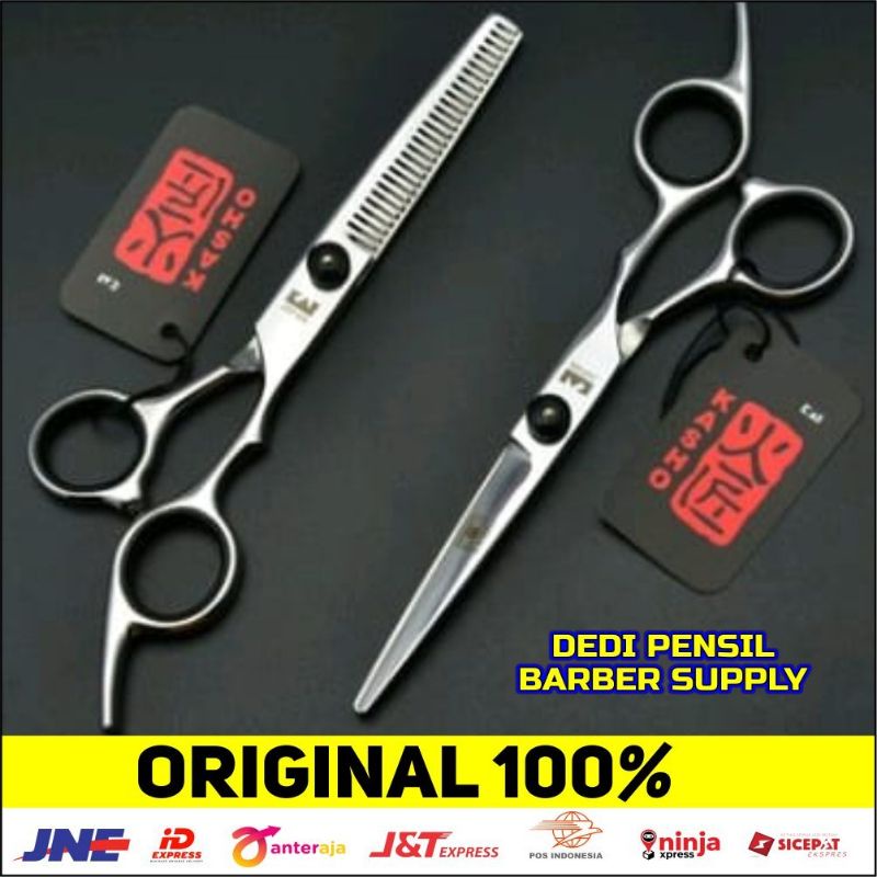 Set Gunting Rambut Kasho Silver 6 Inchi Original Gunting Cukur Barbershop Pangkas Rambut Salon