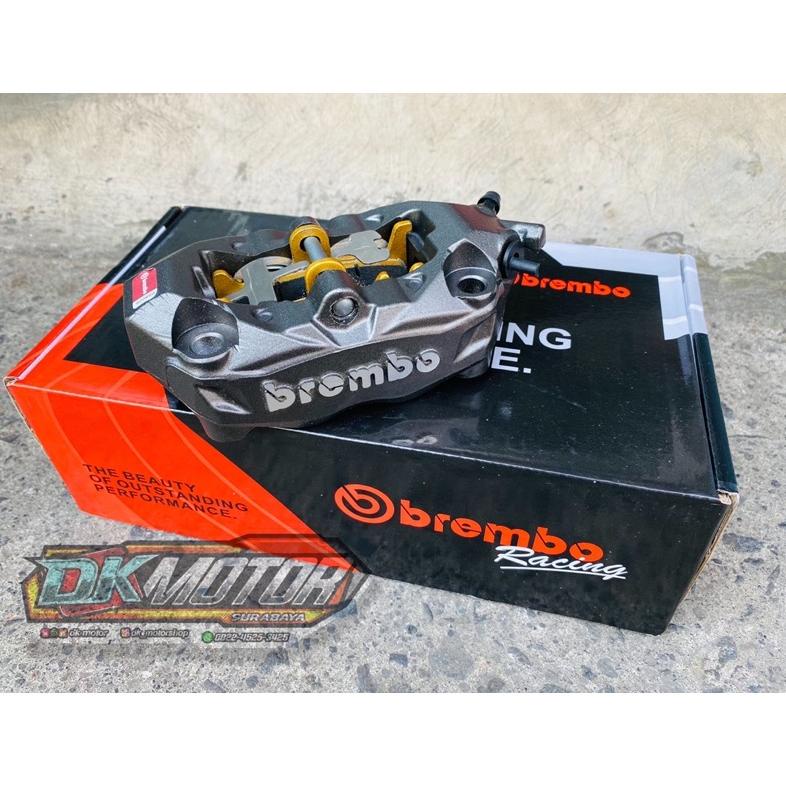 PRODUK- KALIPER CALIPER DEPAN KANAN BREMBO M432 IMPORT MONOBLOK PITCH 100 4P KUALITAS ORIGINAL .
