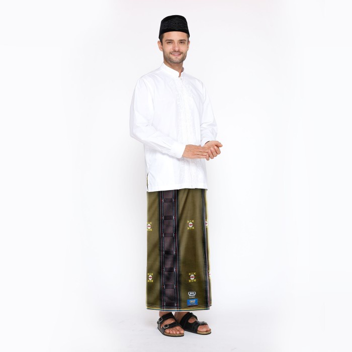 Sarung BHS Classic Gold Motif SSB Hitam Kuning