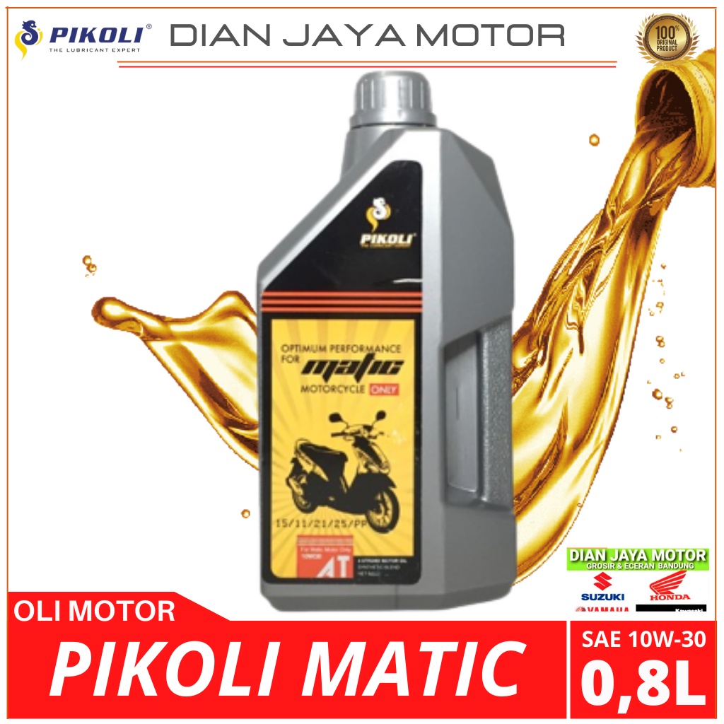 (Pikoli) Pikoli Matic 800Ml PIKOLI MATIC 10W-30 0,8L OLI MESIN PIKOLI METIK 800 ML OIL Pikoli engine