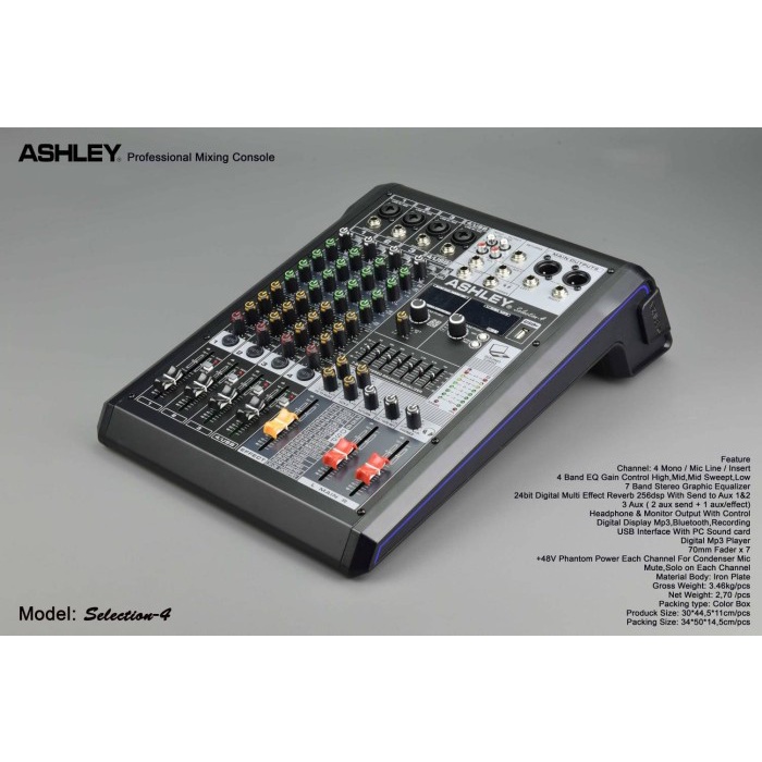 MIXER AUDIO ASHLEY SELECTION4 MIXER ASHLEY SELECTION 4