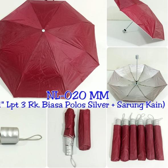 Kualitas Terjamin (GROSIR)Payung Lipat 3 Nagoya Polos Murah/Payung Promosi /Sovenir Payung/Payung Sa
