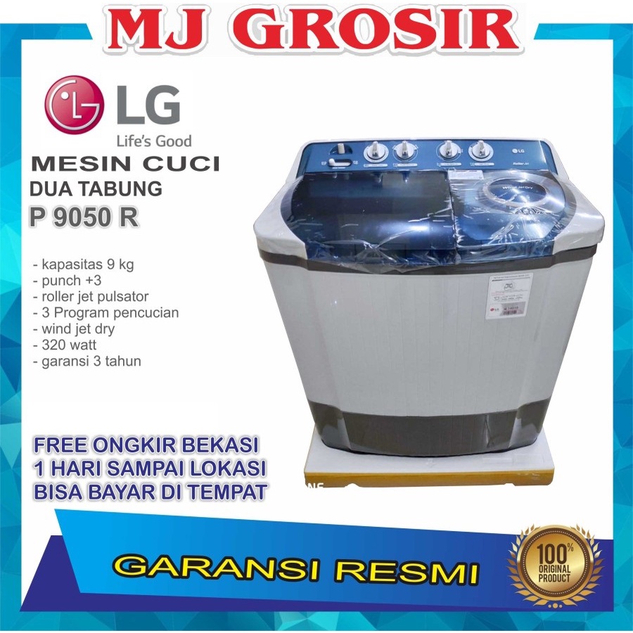 MESIN CUCI LG P 9050 R 9KG 9050R 2 TABUNG 9050R LOW WATT