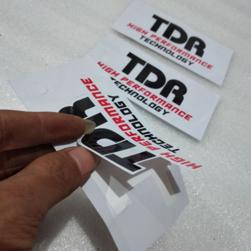 Sticker TDR High Performance princut panjang 7cm x tinggi 4cm harge per 1 pcs per biji