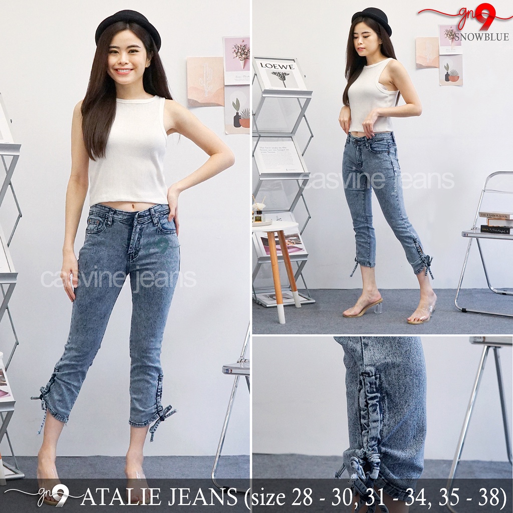 CASVINEJEANS || Celana Jeans Wanita Atalie Bigsize Jumbo Snow Mom Jeans Tali Serut Over Jumbo