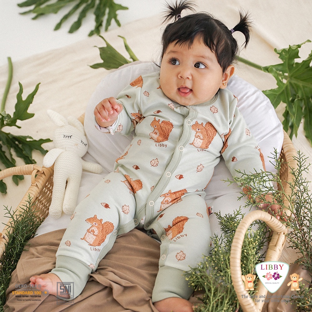 LIBBY Premium Sleepsuit Motif Girl 0-12 Bulan (1 pcs/pack)