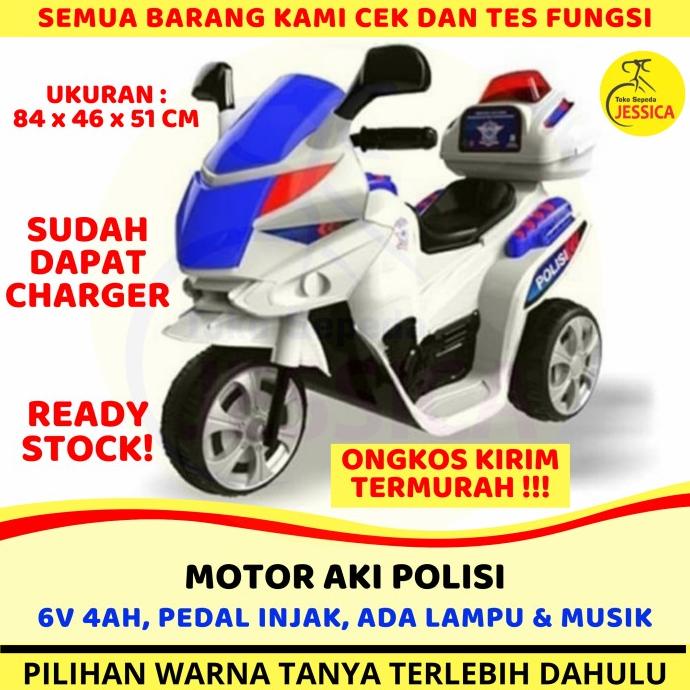 Mainan Anak Motor Aki Yotta Tornado Polisi Murah Murah
