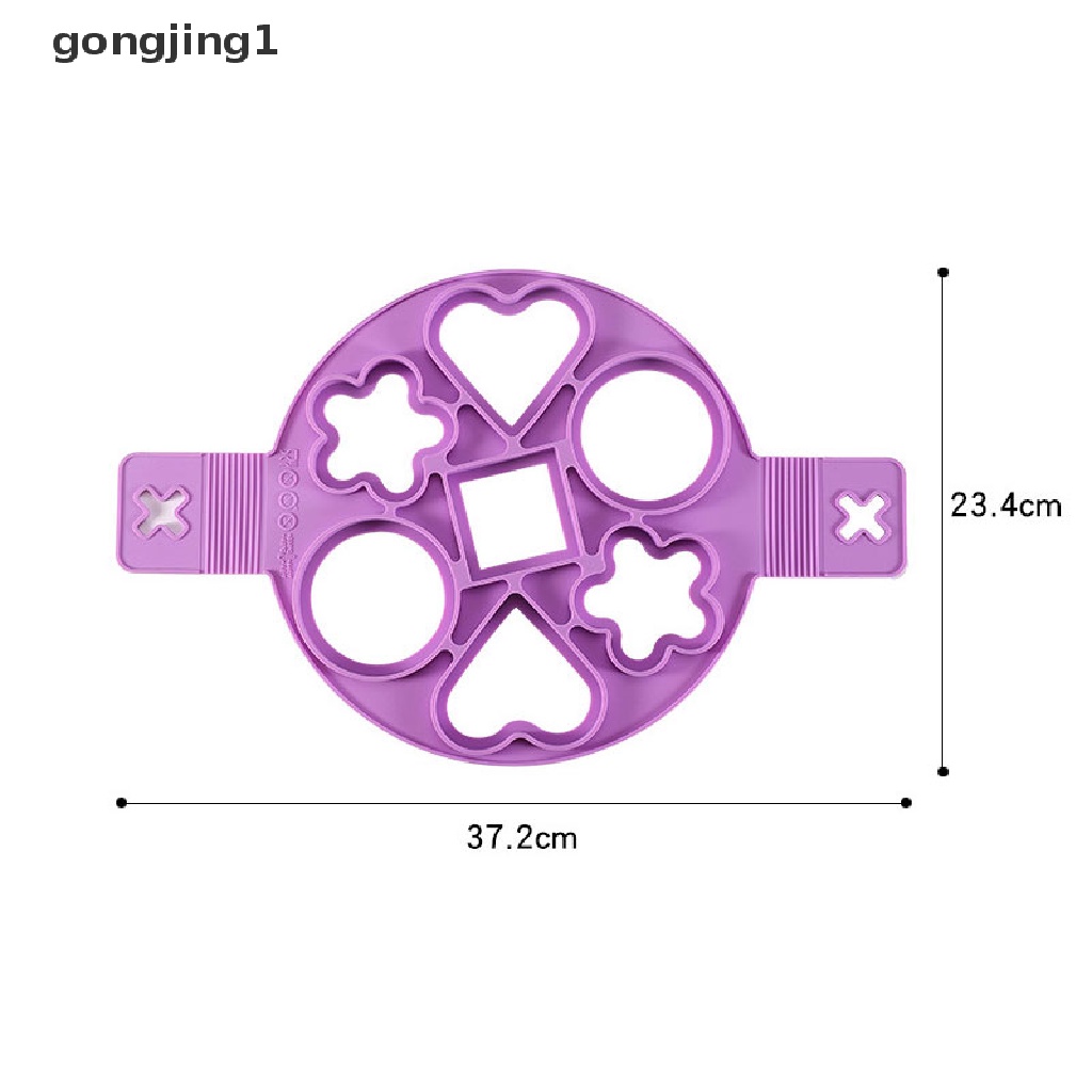 Ggg 7lubang Non Stick Pan Egg Omelette Tools Silikon Egg Pancake Maker Cetakan Telur ID