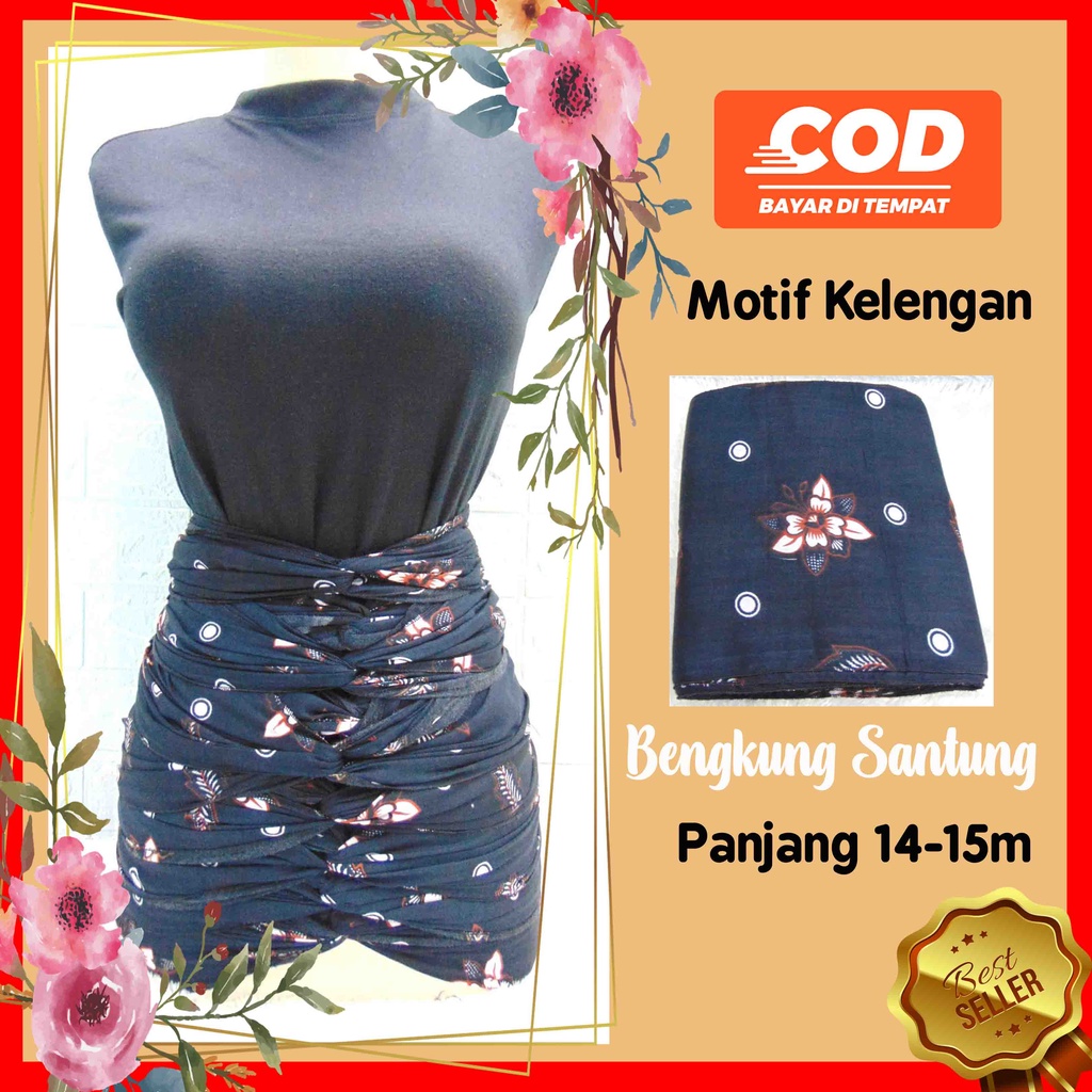Bengkung Santung Belly Binding Motif Polos Mekar