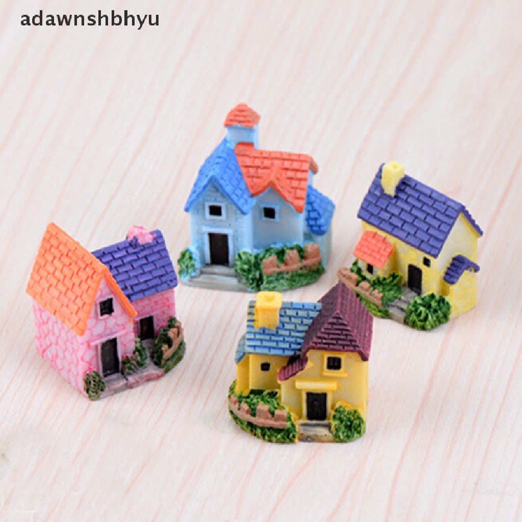 Adawnshbhyu Miniatur Rumah Boneka DIY Rumah villa Woodland fairy Planter Taman Dekorasi Rumah ID