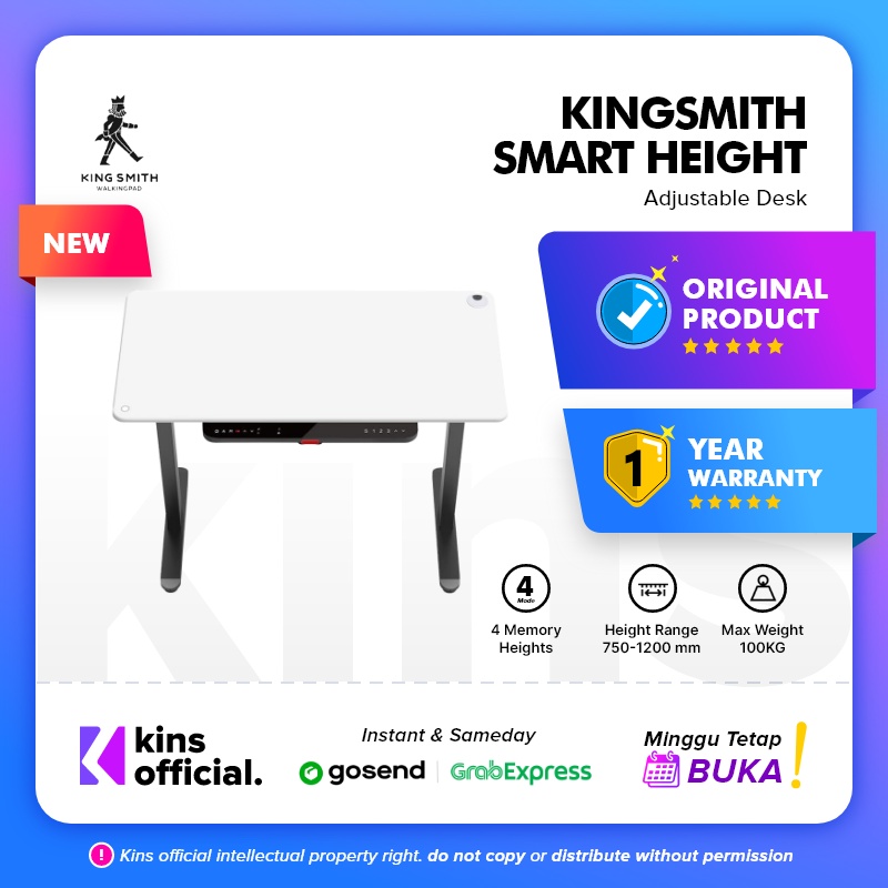 Kingsmith Adjustable Smart Desk Meja Multifucntional